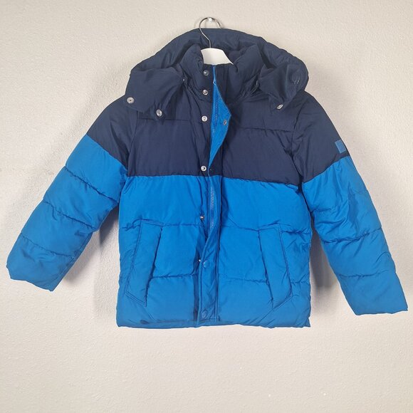 Kids Puffer Jacket ColdControl GAP Blue Size S - Picture 3 of 10